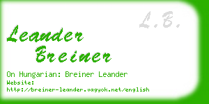 leander breiner business card